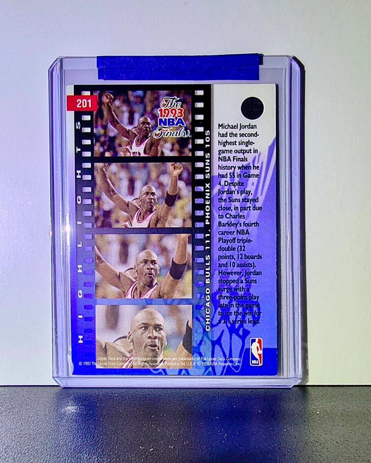 Michael Jordan 1993-94 Upper Deck NBA Finals #201 Basketball Card Chicago Bulls