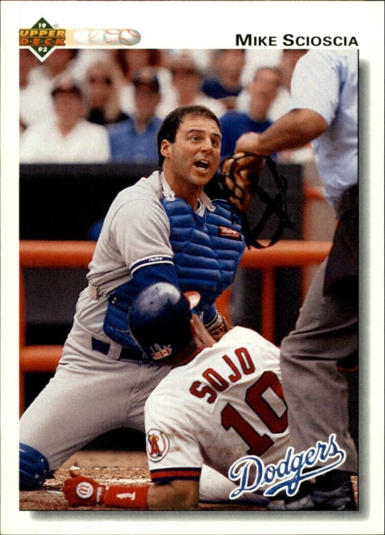 Mike Scioscia 1992 Upper Deck MLB #152 Baseball Card Los Angeles Dodgers