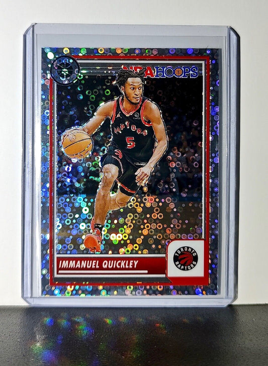 Immanuel Quickley 2023-24 Panini Premium NBA Hoops #105 Disco Prizm Card Raptors
