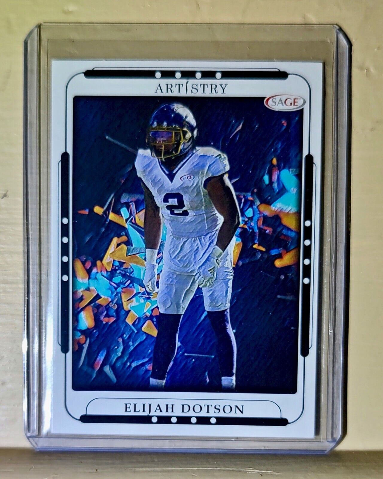 Elijah Dotson 2023 SAGE NFL Artistry Football #46 Card