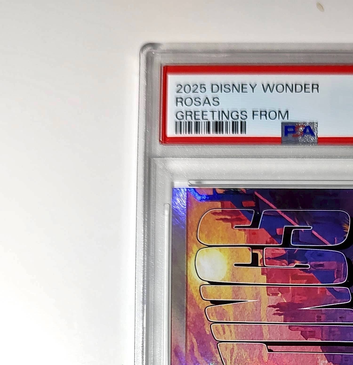 Rosas 2025 Topps Disney Wonder #GF-15 Greetings From Card Wish PSA 9
