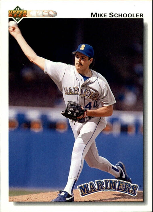 Mike Schooler 1992 Upper Deck MLB #405 Baseball Card Seattle Mariners