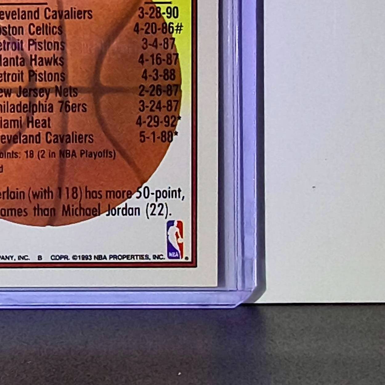 Michael Jordan 1992-93 Topps 50 Point Club #205 Basketball Chicago Bulls