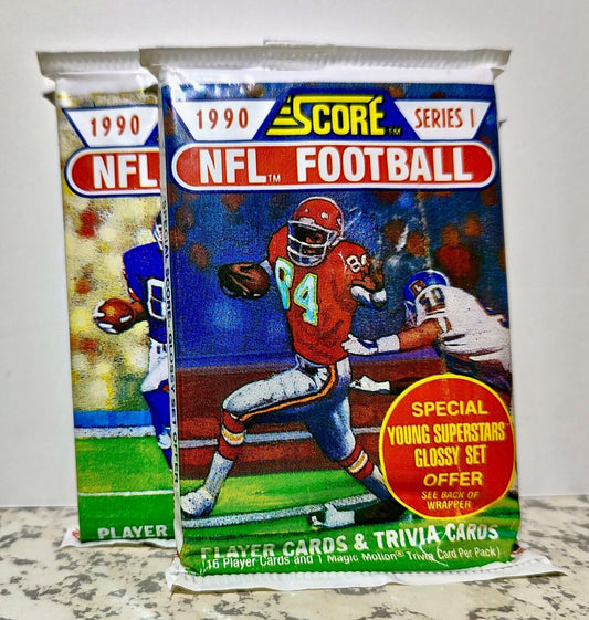 10 NFL NBA MLB Sealed Sports Card Packs - Fleer / ProCard / Pro Prospect / Score