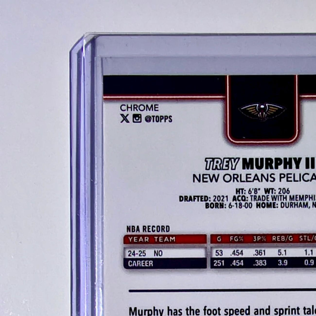 Trey Murphy III 2025-26 NBA Topps Chrome Update RayWave Refractor #56 Card