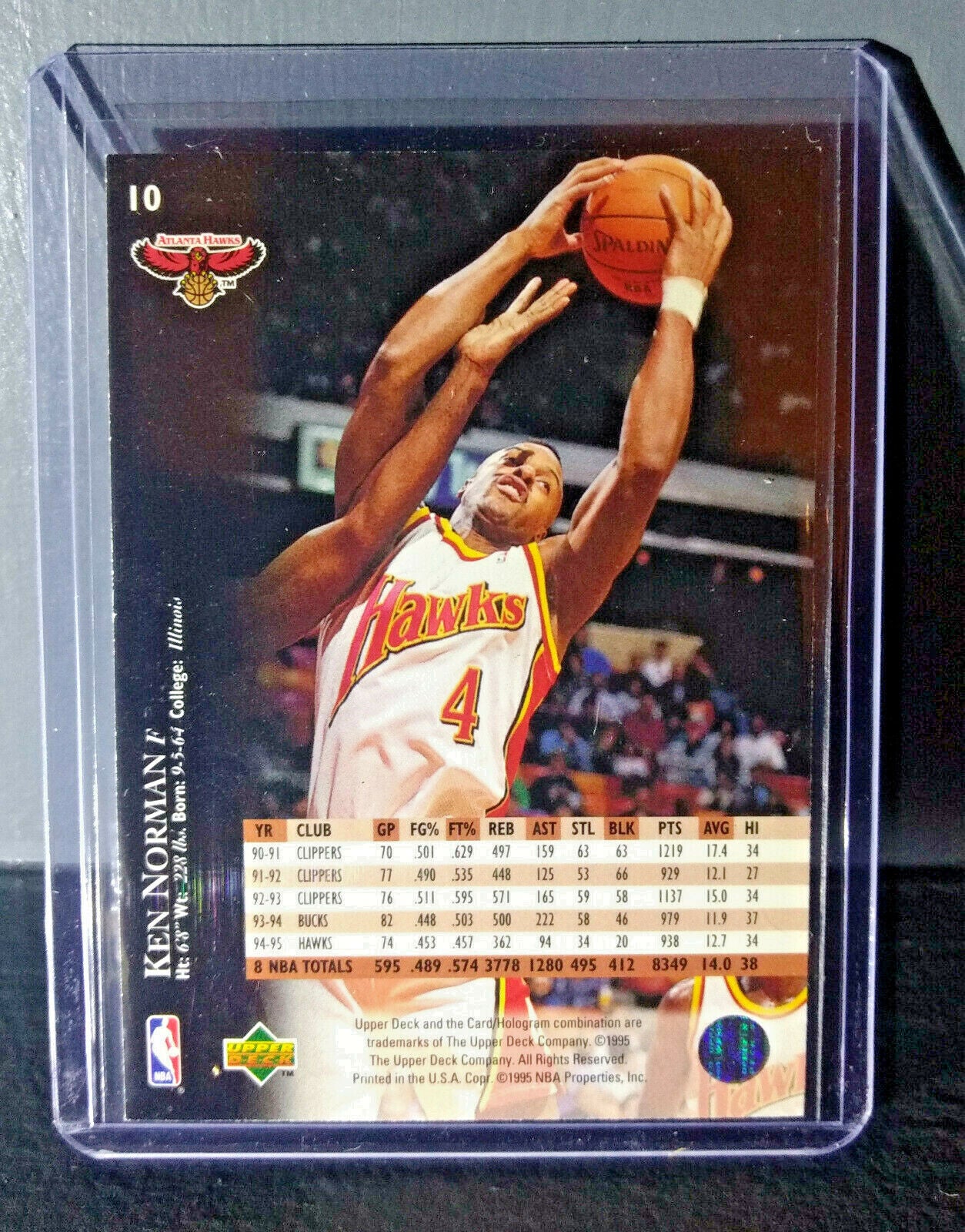 1995-96 Upper Deck Ken Norman #10 Basketball Card