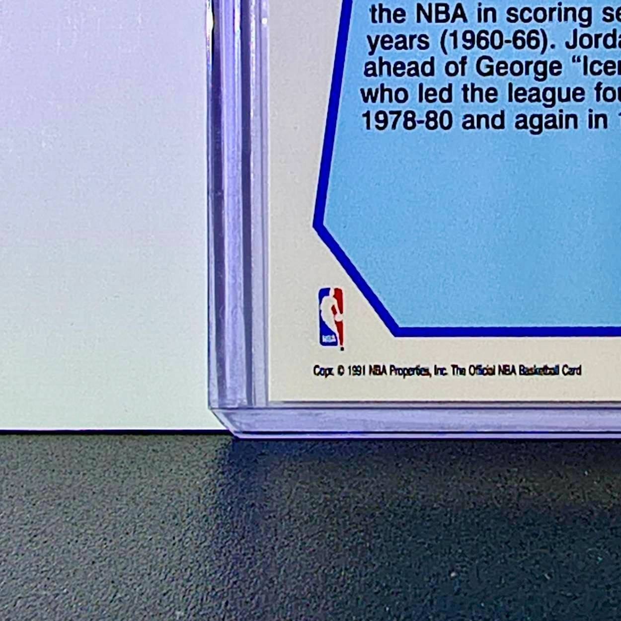 Michael Jordan 1991-92 NBA Hoops Milestones Points #317 Card Chicago Bulls