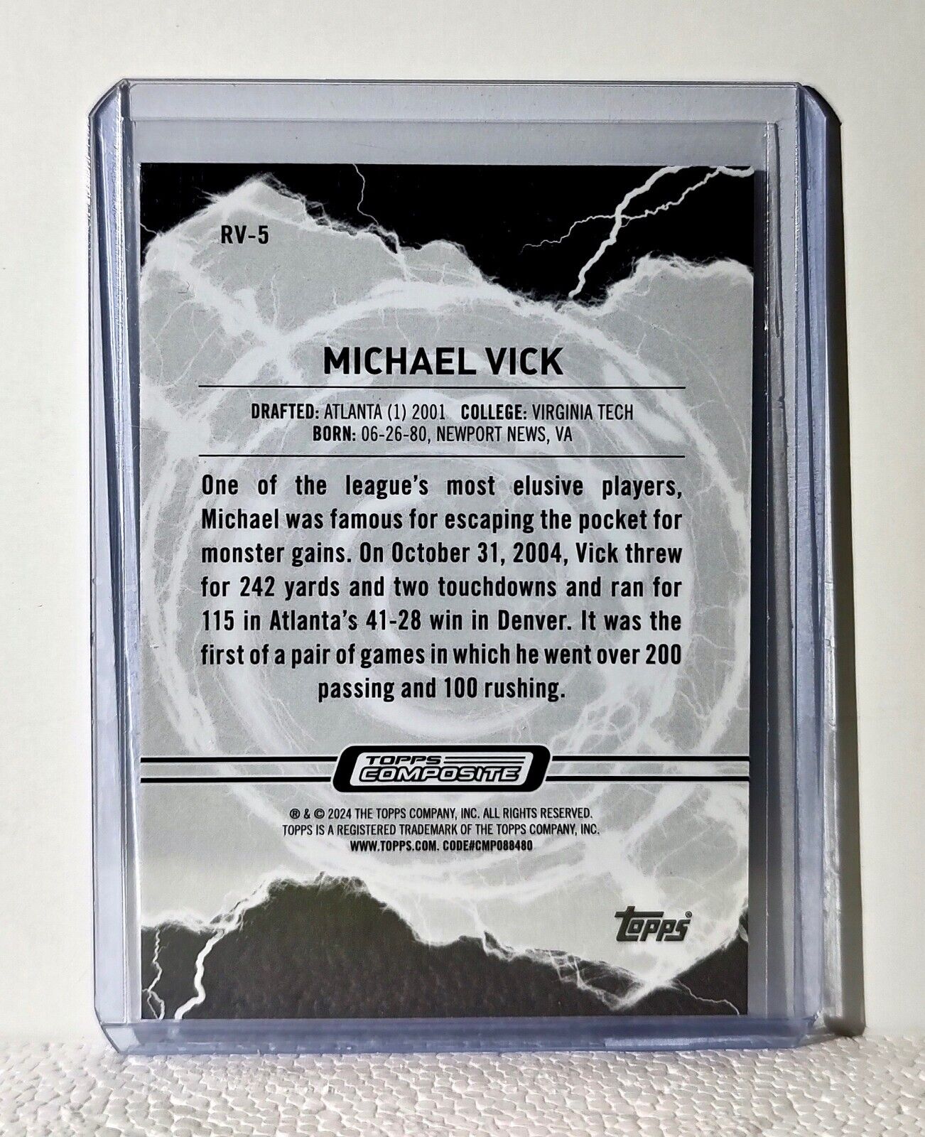 Michael Vick 2023 Topps Resurgence Voltaic NFL #RV-5 Card Atlanta Falcons