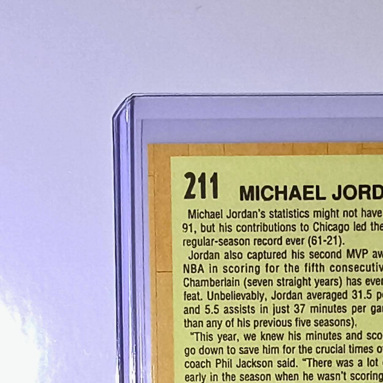 Michael Jordan 1991-92 Fleer All-Star Team #211 Basketball Card Chicago Bulls