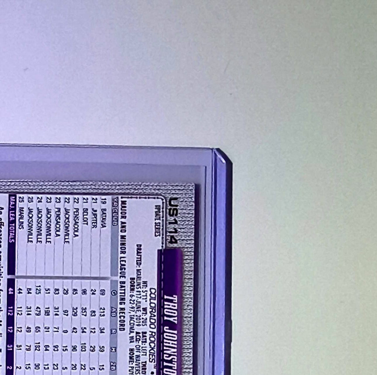 Troy Johnston Rookie 2026 Topps Update MLB #US114 Card Colorado Rockies