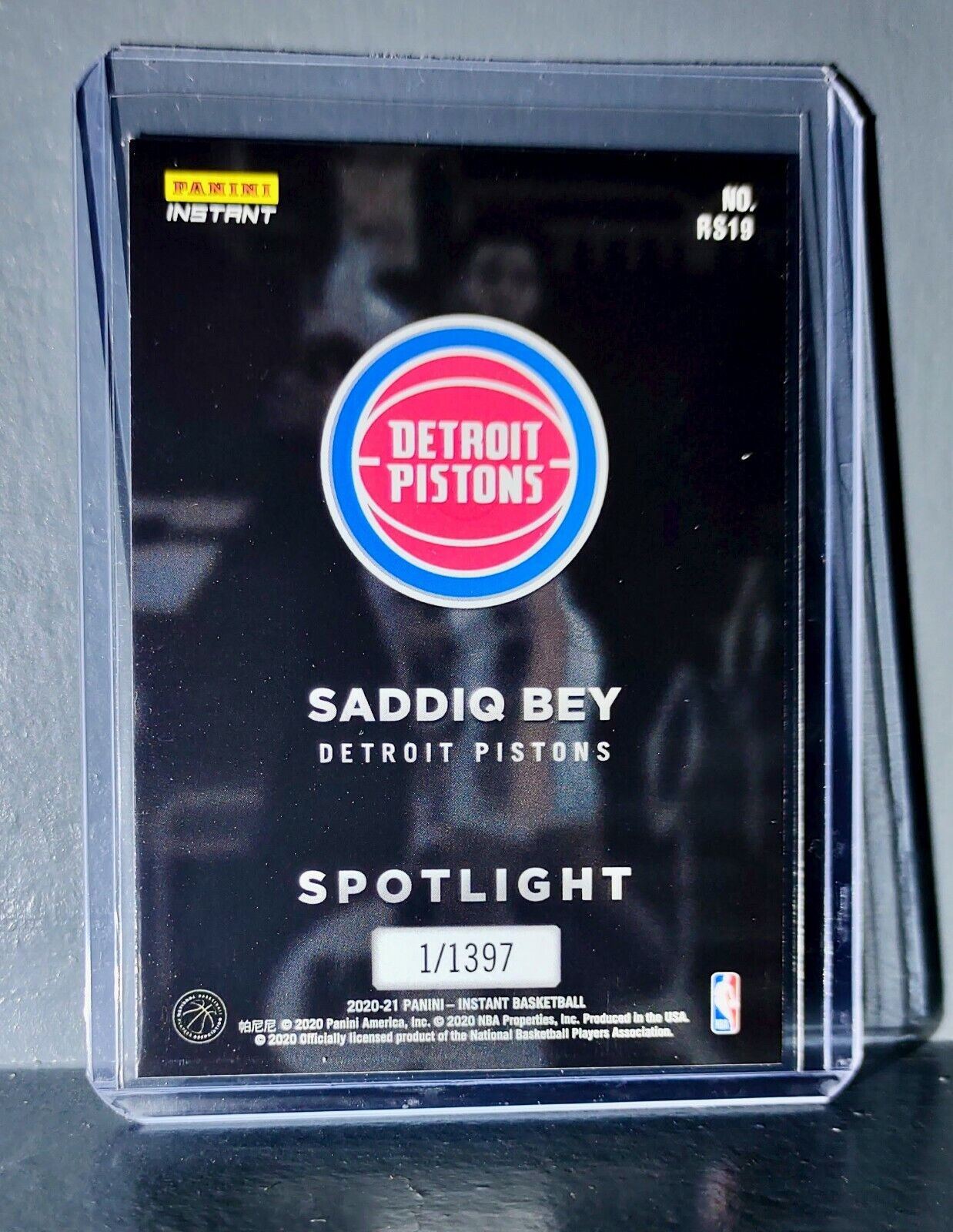 Saddiq Bey Rookie Spotlight 2020-21 Panini NBA #19 Basketball Card 1 of 1397