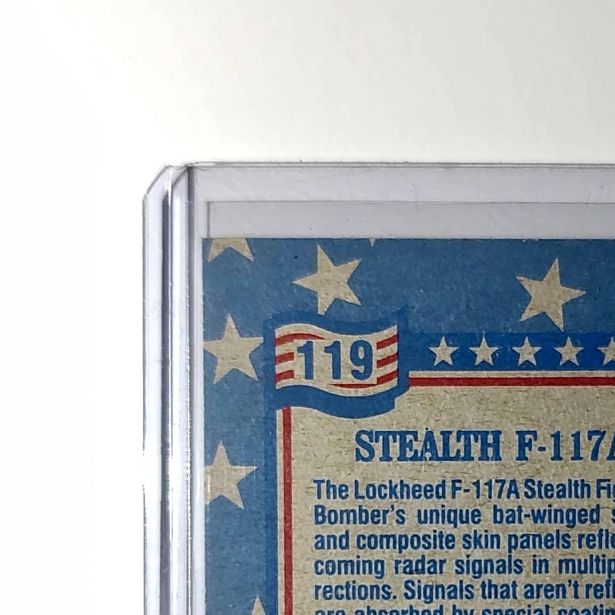 F-117A Stealth Fighter 1991 Topps Desert Storm #119 Card