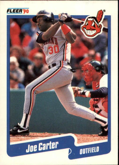 1990 Joe Carter Fleer Baseball Card #489