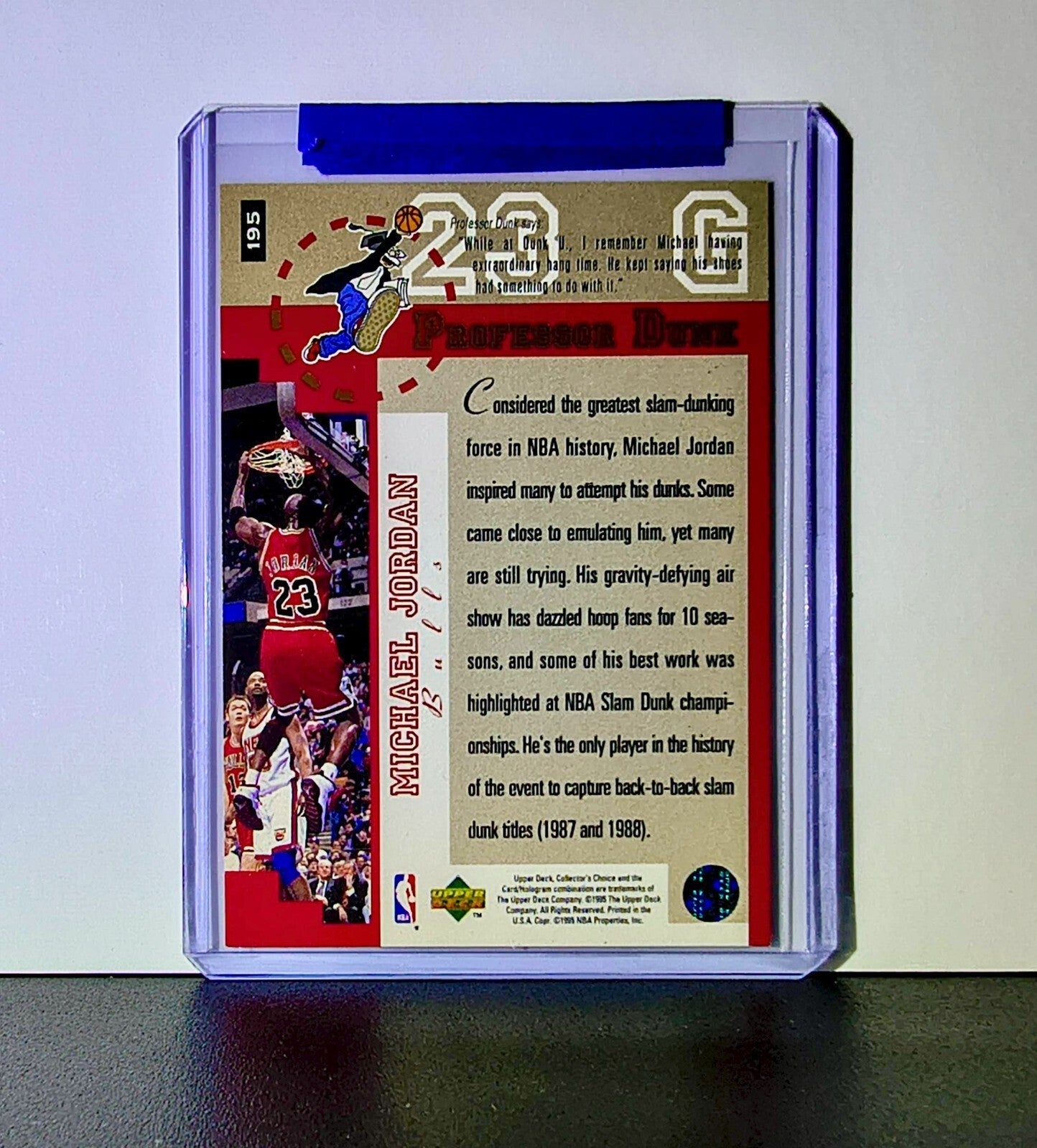 Michael Jordan 1995-96 Upper Deck Collector's Choice #195 Card Chicago Bulls