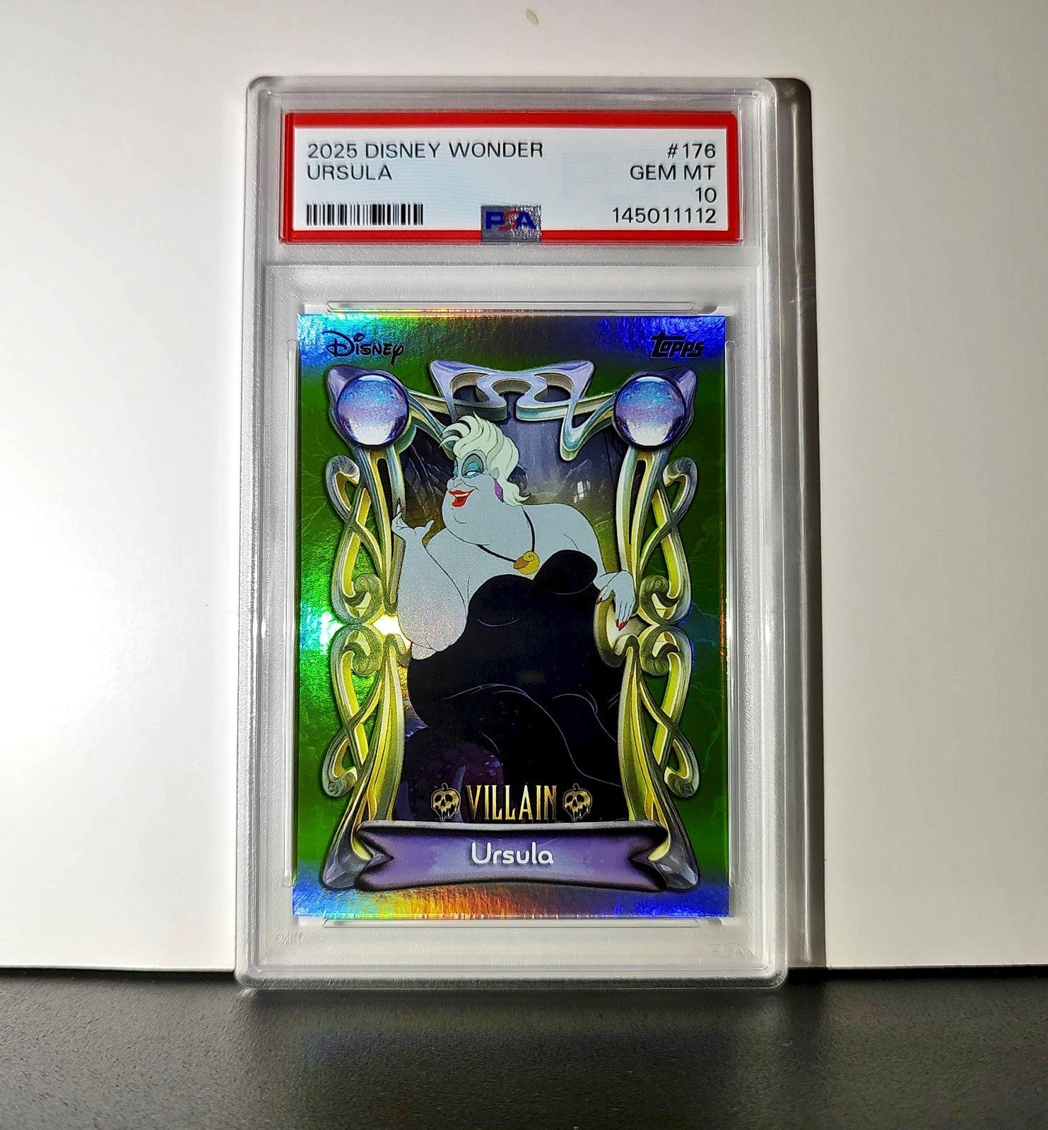 Ursula 2025 Topps Disney Wonder #176 Card The Little Mermaid PSA 10