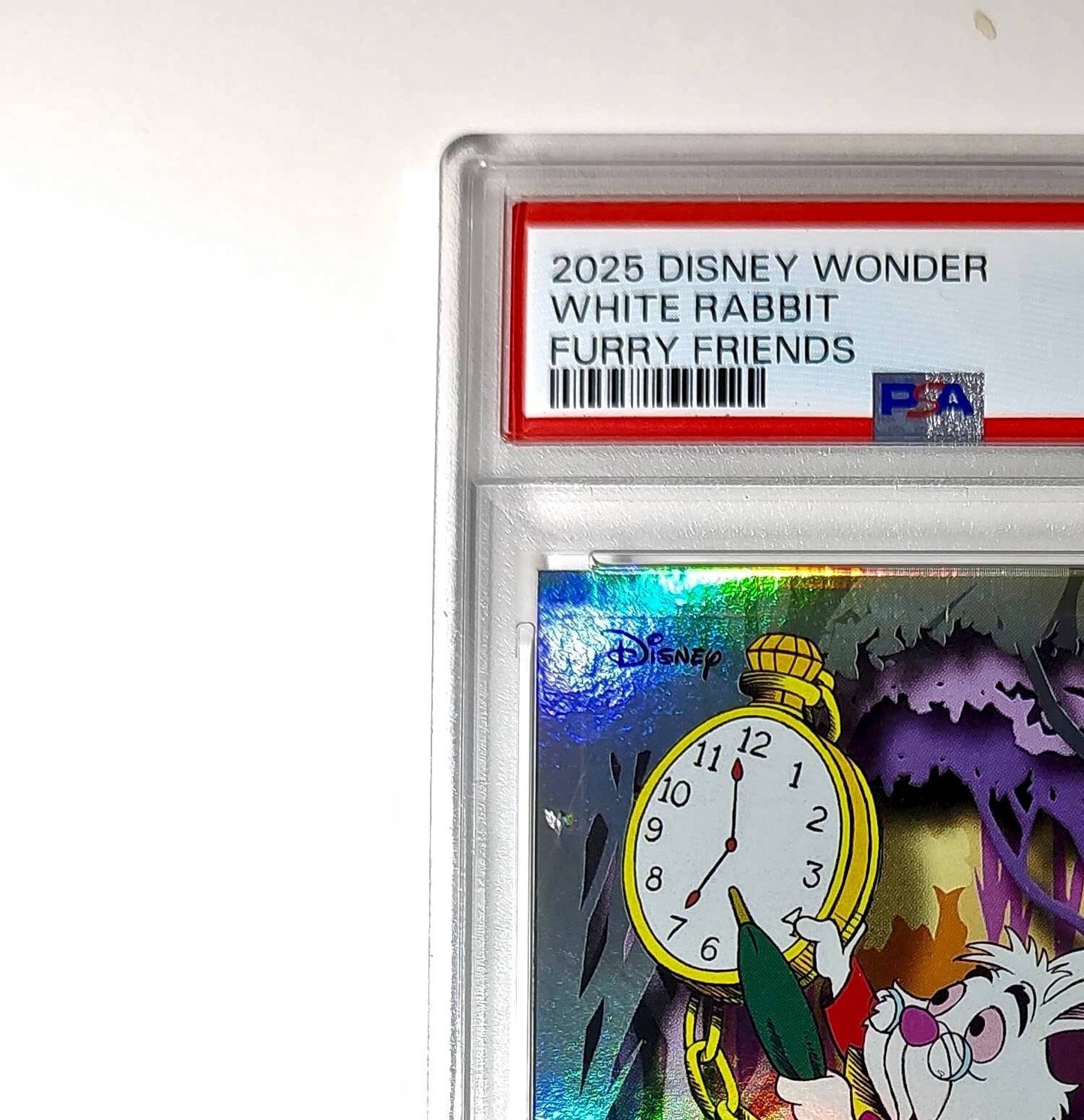 White Rabbit 2025 Topps Disney #FF-7 Furry Friends Card PSA 10 Gem