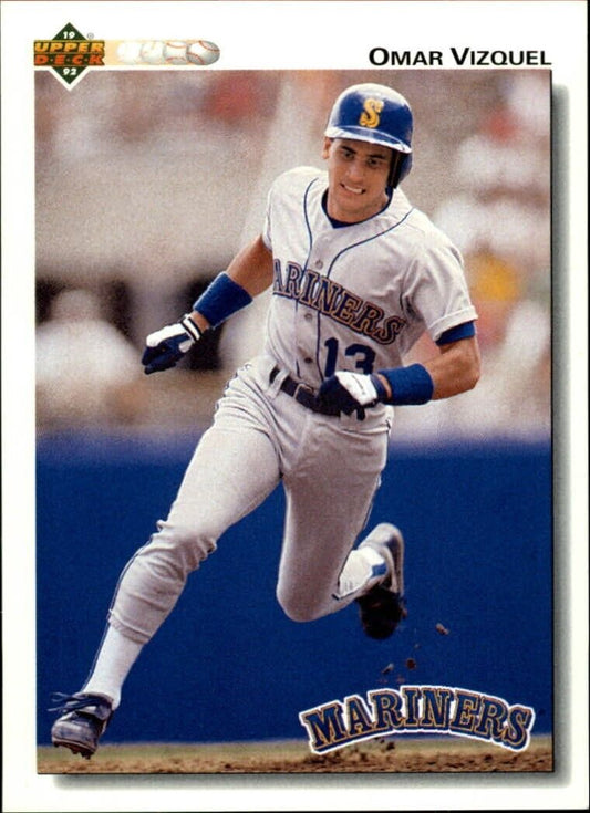Omar Vizquel 1992 Upper Deck MLB #401 Baseball Card Seattle Mariners