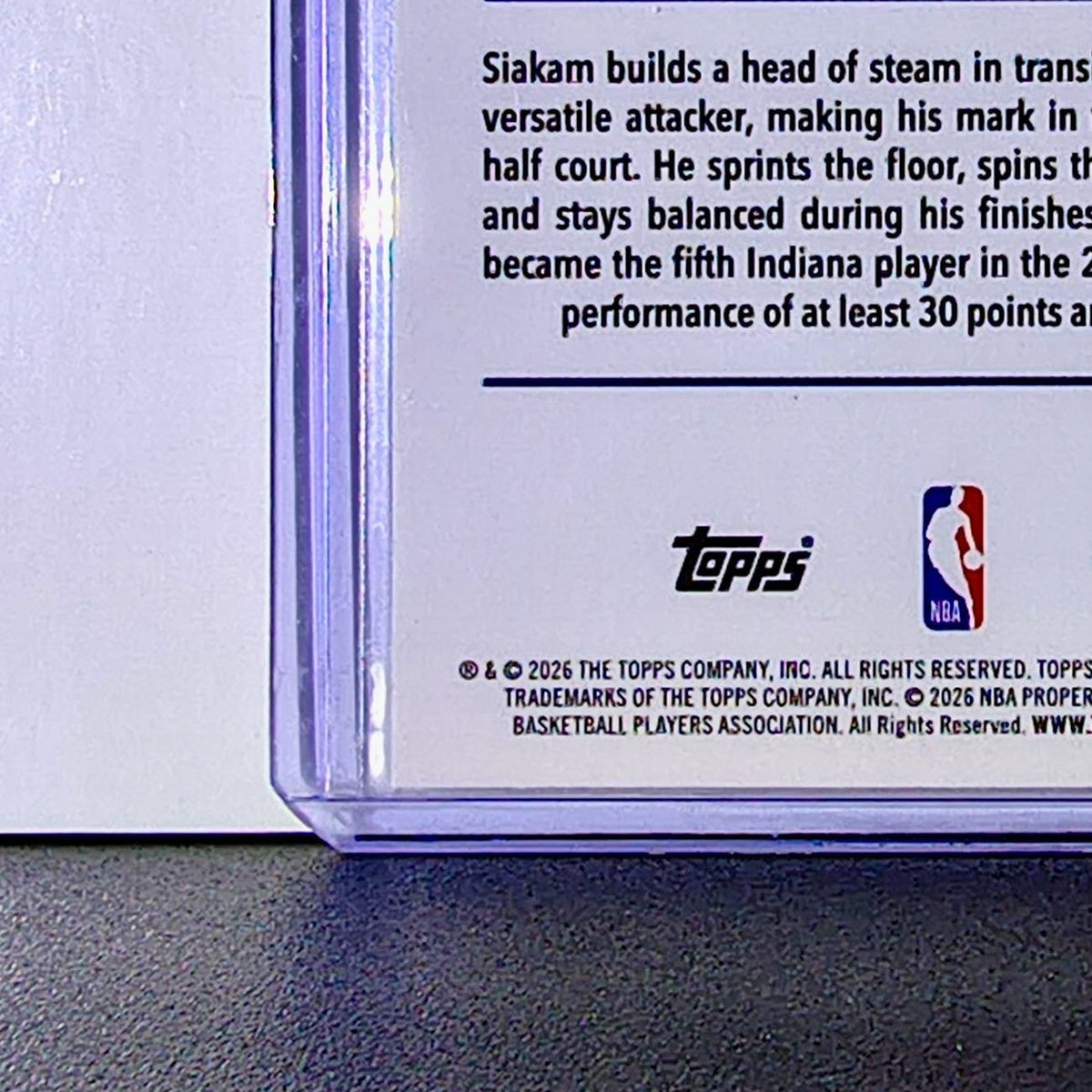 Pascal Siakam 2025-26 NBA Topps Chrome Update #27 Basketball Card Indiana Pacers