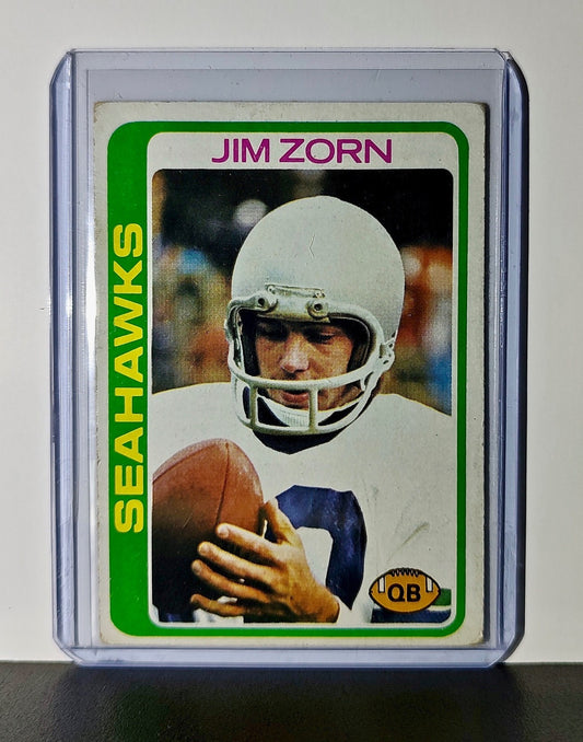 Jim Zorn 1978 Topps NFL #383 Card Seattle Seahawks