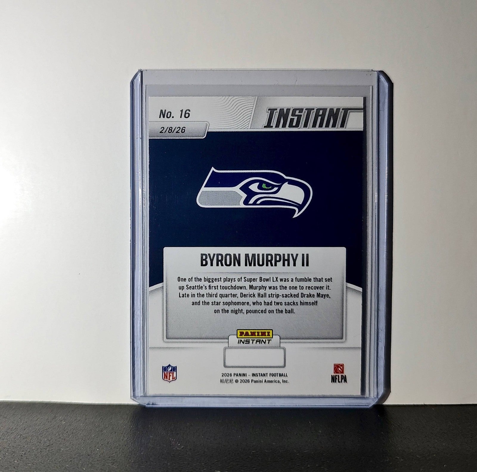 Byron Murphy II 2026 Panini NFL Super Bowl LIX Champions #16 Seattle Seahawks