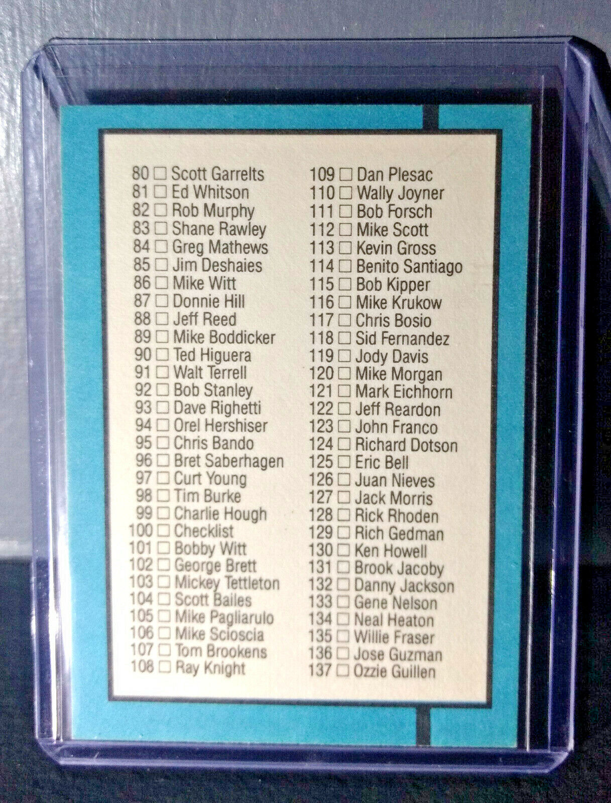 1988 Checklist Donruss #100 Baseball Card