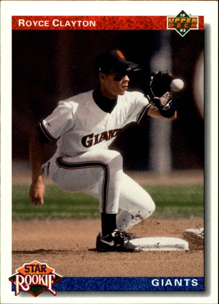 Royce Clayton 1992 Upper Deck MLB #2 Star Rookies Card San Francisco Giants
