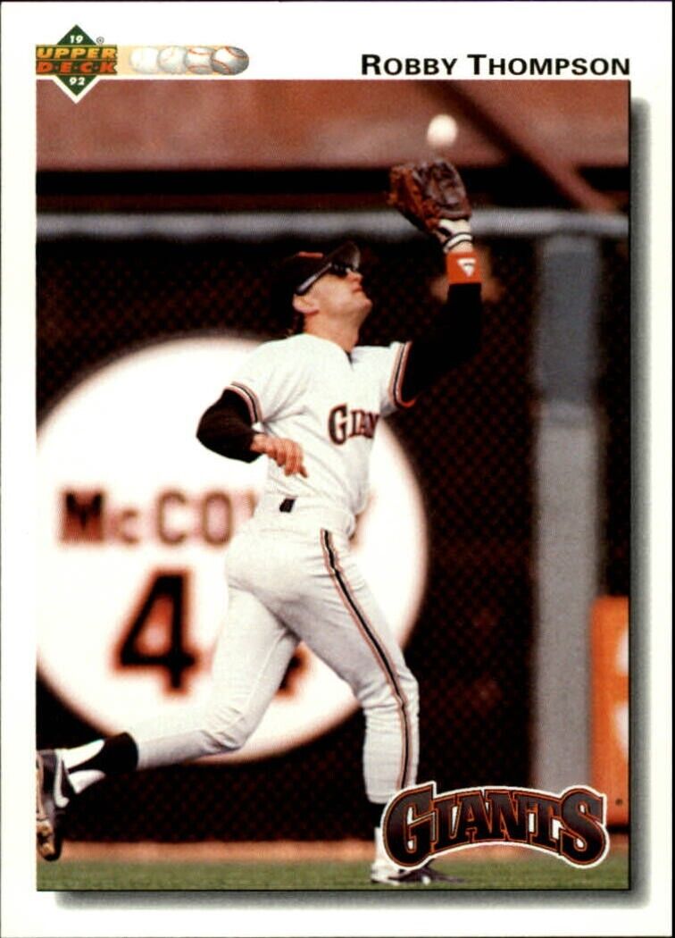 Robby Thompson 1992 Upper Deck MLB #286 Baseball Card San Francisco Giants