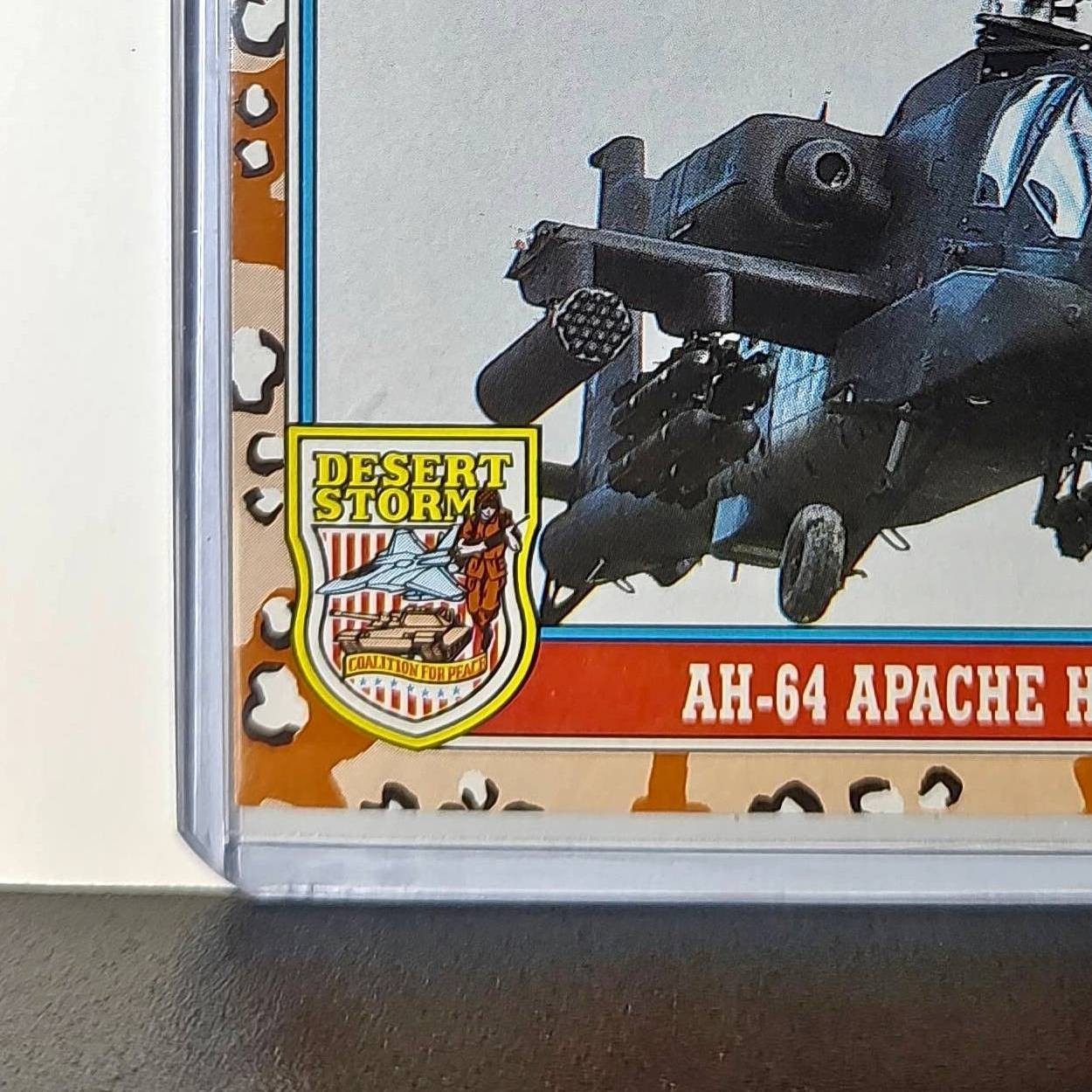 AH-64 Apache Helicopter 1991 Topps Desert Storm #164 Card