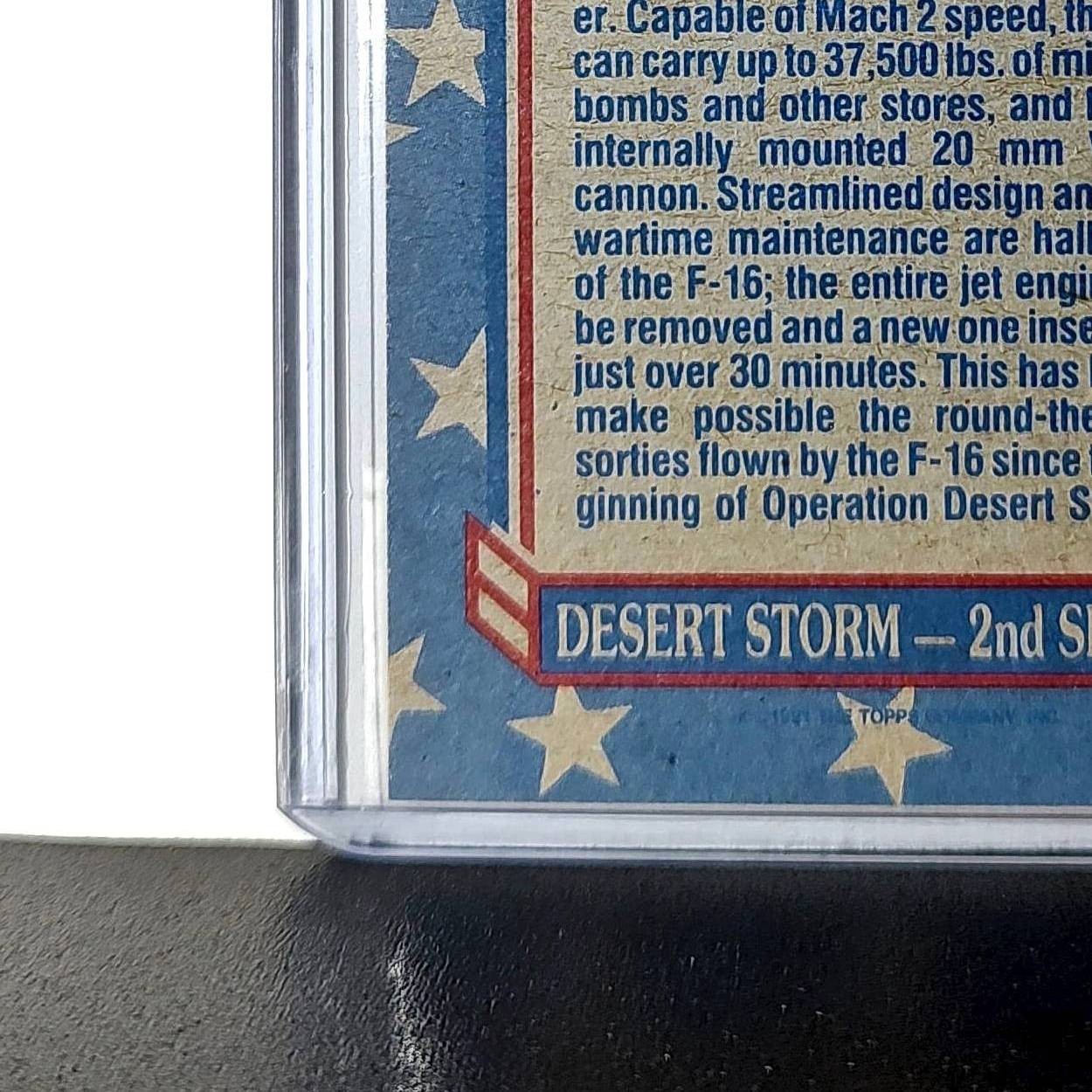 F-16 Fighter/Bomber 1991 Topps Desert Storm #108 Card