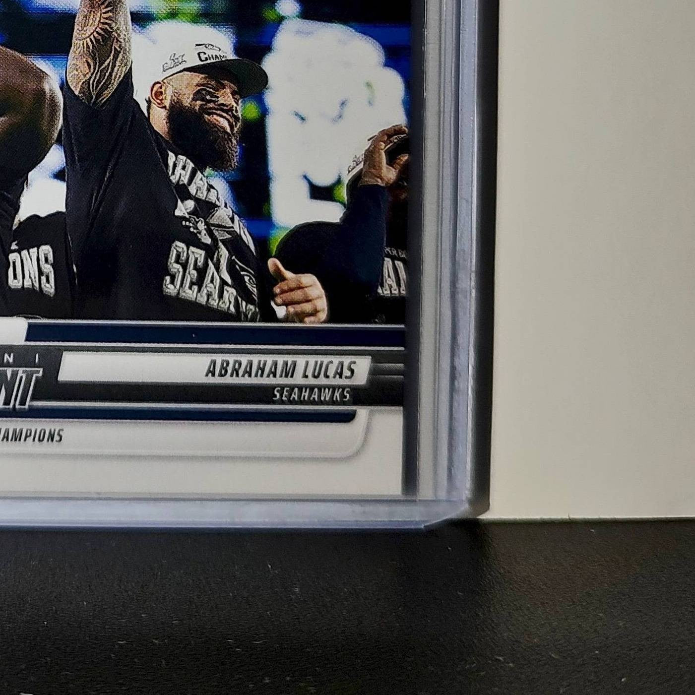 Abraham Lucas 2026 Panini NFL Super Bowl LIX Champions #15 Card Seattle Seahawks