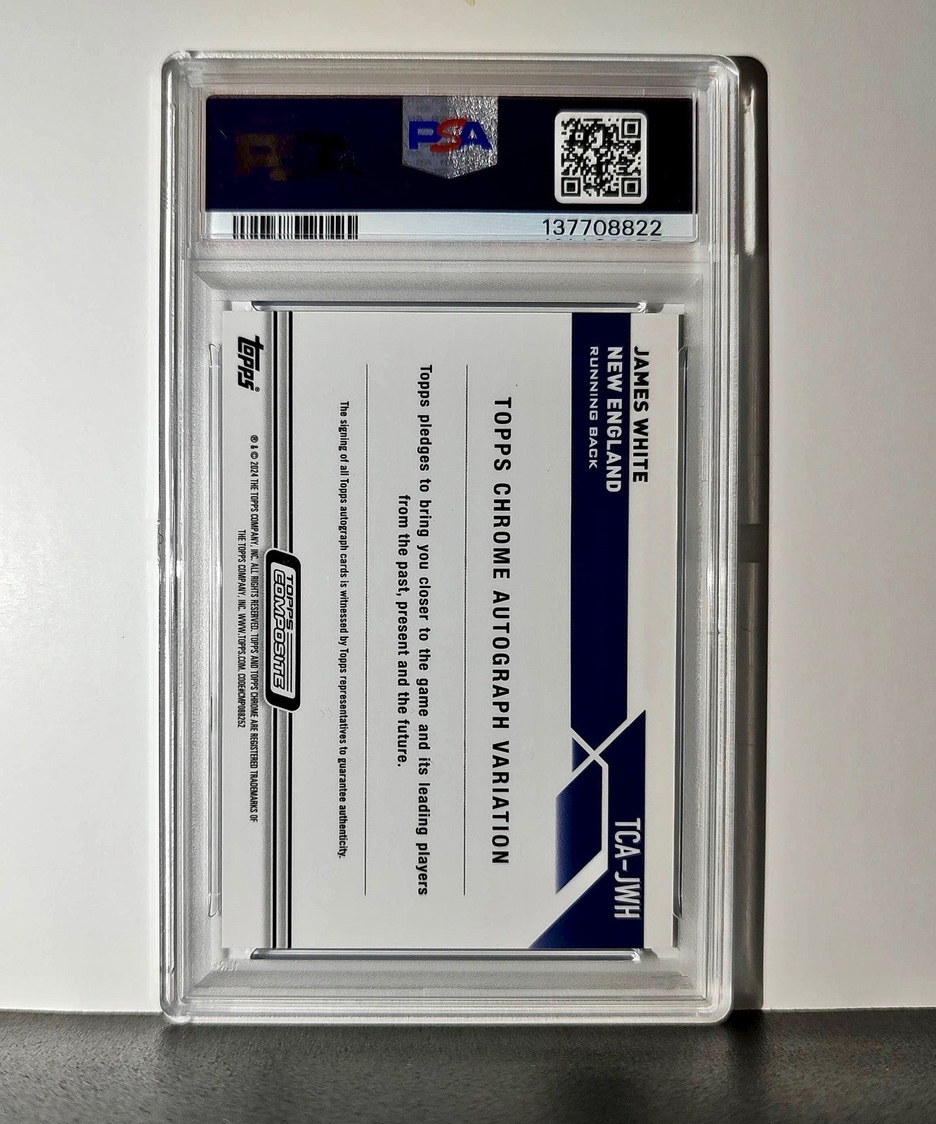 James White 2023 Topps Chrome #TCA-JWH Blue Refractor 12/150 PSA 10 Auto 10