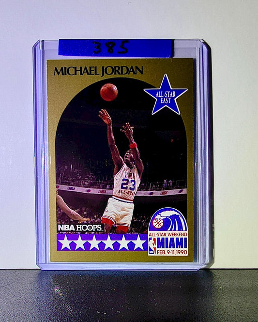 Michael Jordan 1990-91 NBA Hoops All-Star 5 Basketball Card Chicago Bulls
