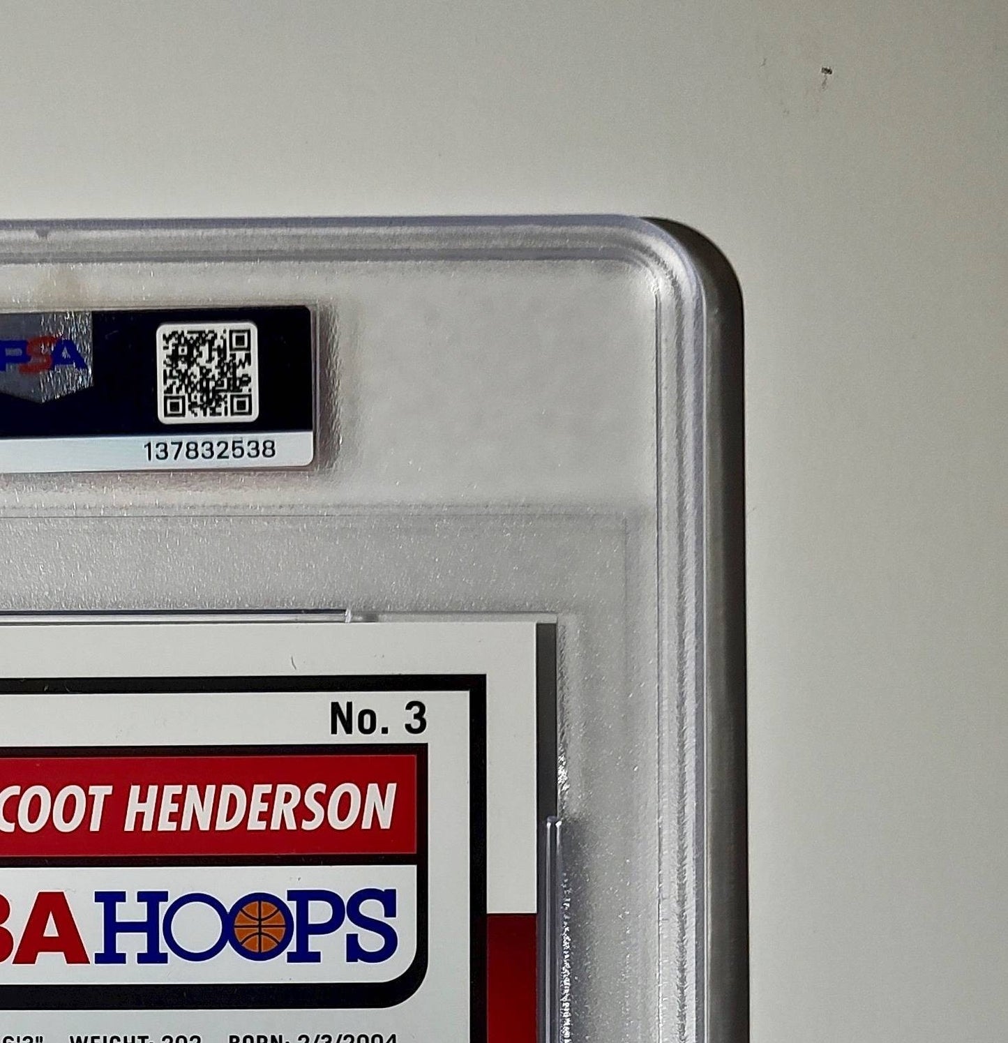 Scoot Henderson 2023 Panini Premium Stock NBA Hoops #3 Jumbo PSA 9 Mint