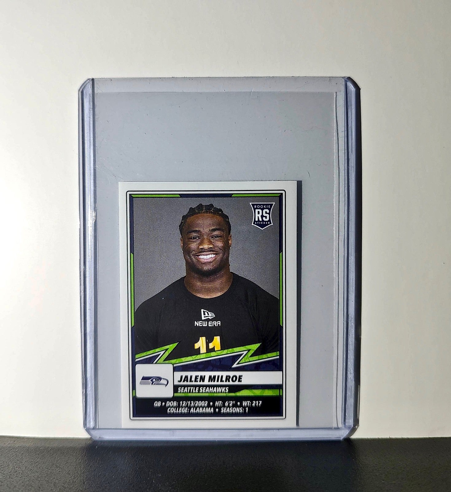 Jalen Milroe Rookie 2025 Panini NFL #544 Sticker Seattle Seahawks