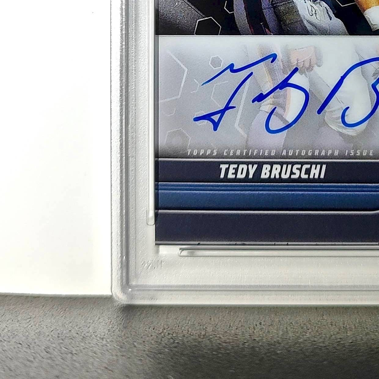 Tedy Bruschi 2023 Topps Chrome Black #TCBA-TEB PSA 9 Auto 10