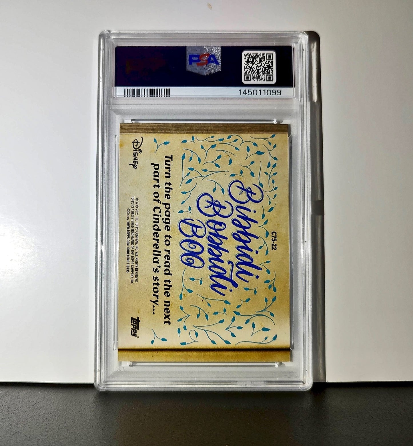 After the slipper shatters! 2025 Topps Disney #C75-22 Card PSA 10