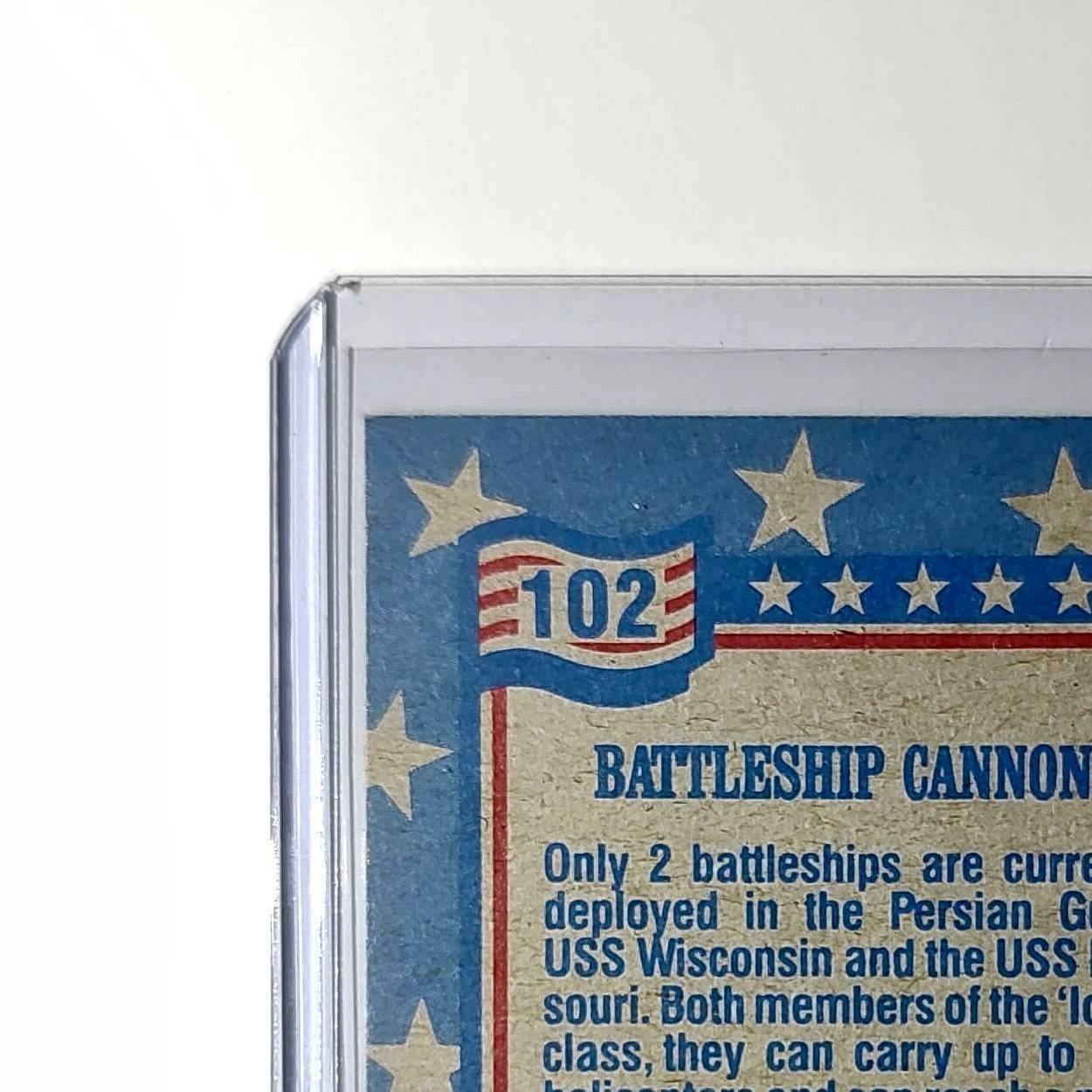 Battleship Cannons 1991 Topps Desert Storm #102 Card