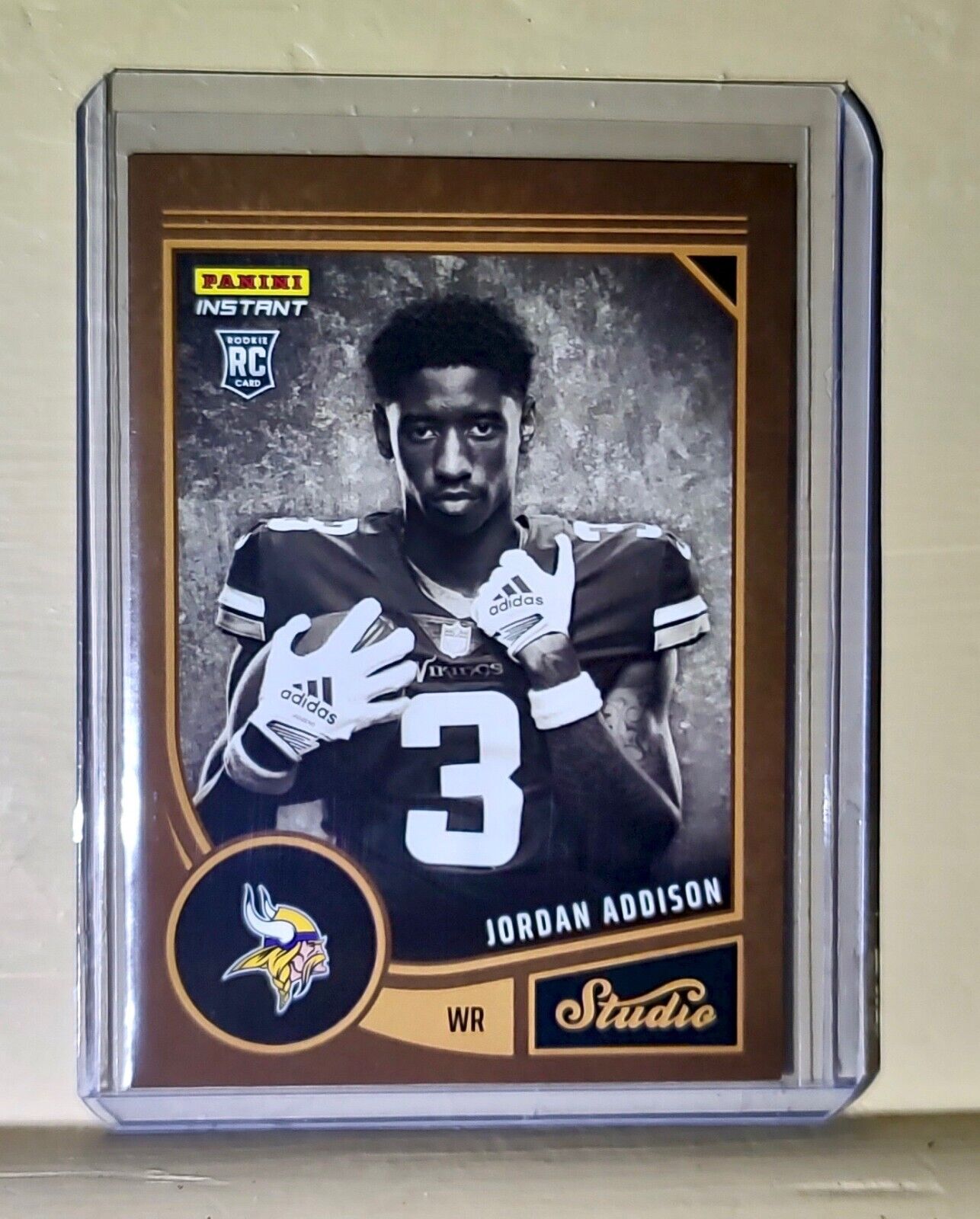 Jordan Addison 2023 Panini NFL Studio Rookies #19 Rookie Card 1/370