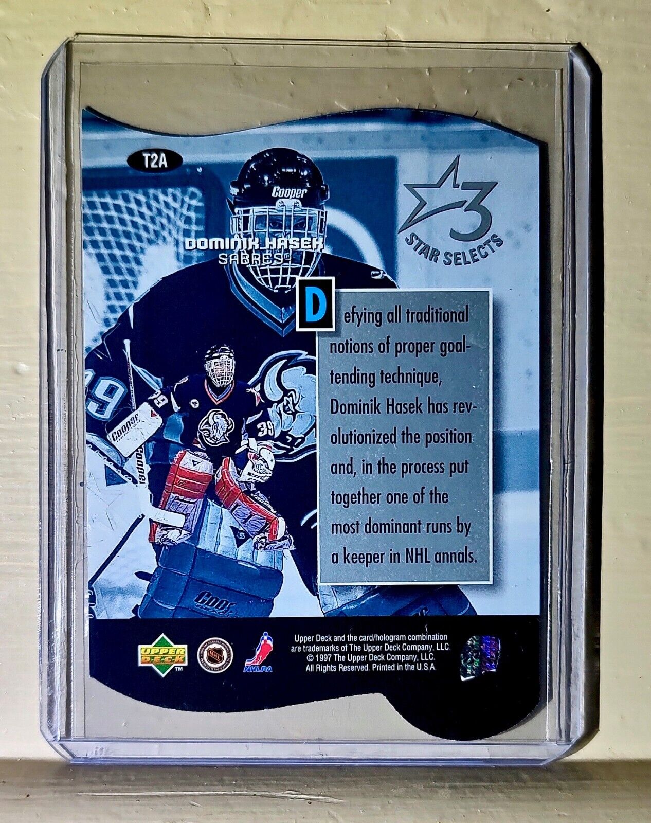 Dominik Hasek 1997 Upper Deck Star Selects #T2A Hockey Card Sabres