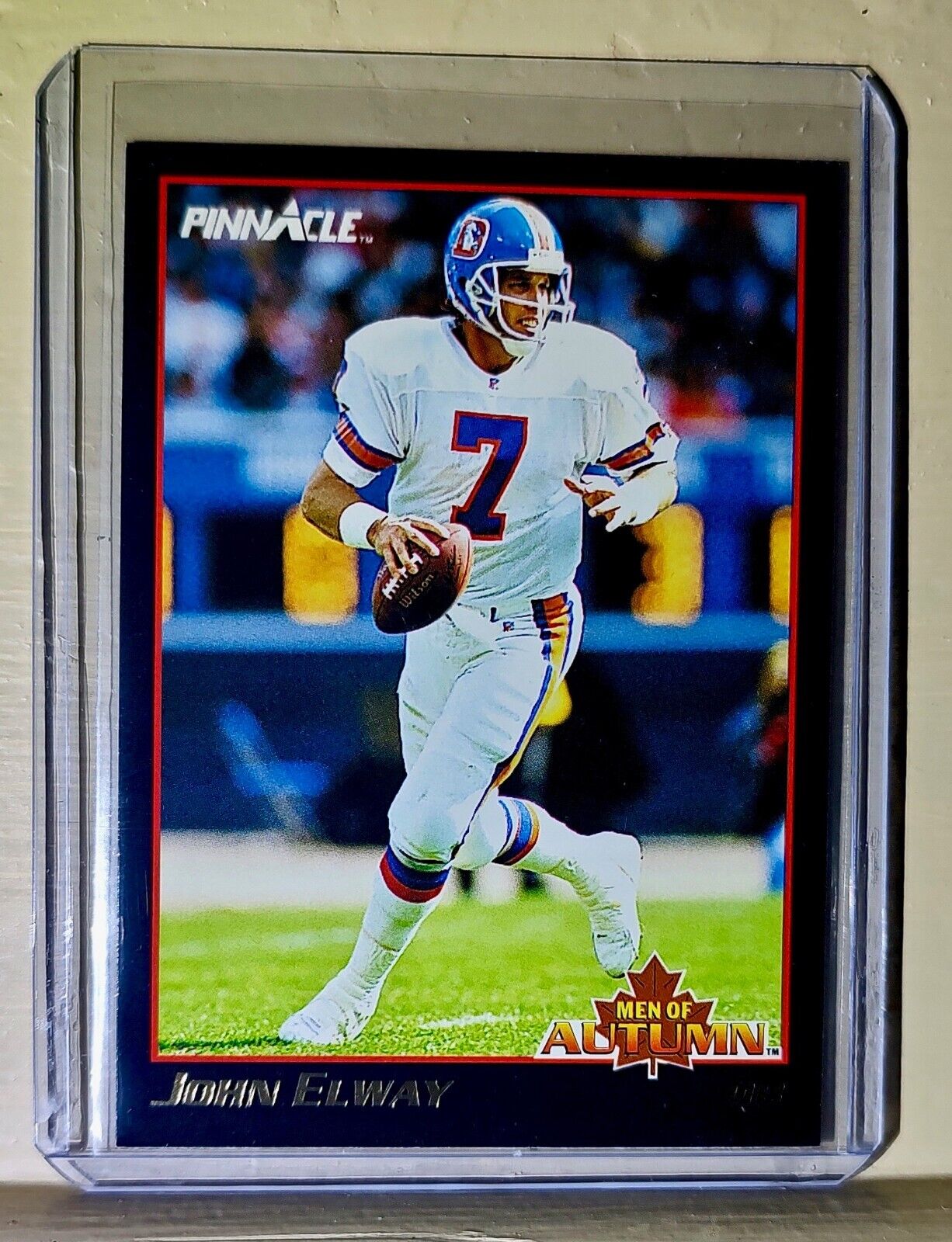 John Elway 1993 Score Pinnacle Football Men of Autumn #7 NFL Card Denver Broncos