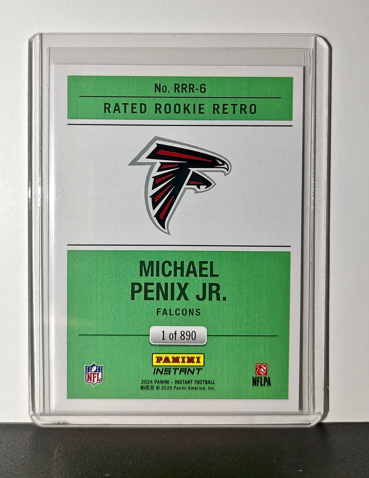 Michael Penix Jr. Rookie 2024 Panini Rated Rookie Retro NFL #6 Falcons 1 of 890
