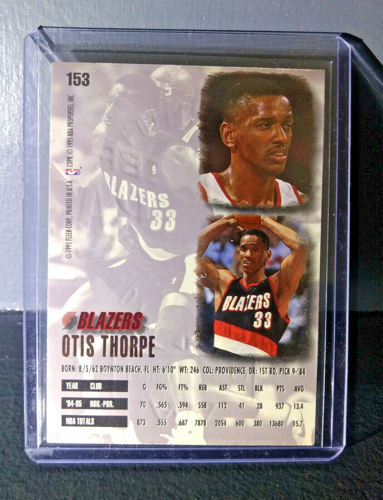 1995-96 Otis Thorpe Fleer Ultra Gold Medallion #153 Basketball Card