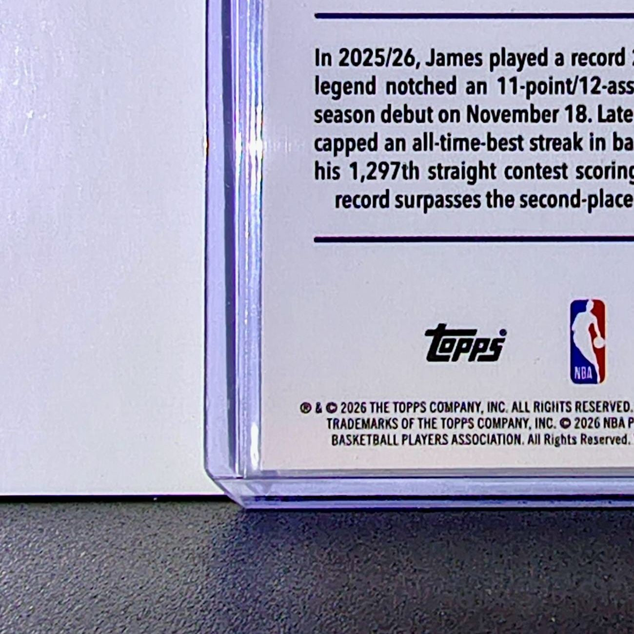 LeBron James 2025-26 NBA Topps Chrome Update #1 Card Los Angeles Lakers