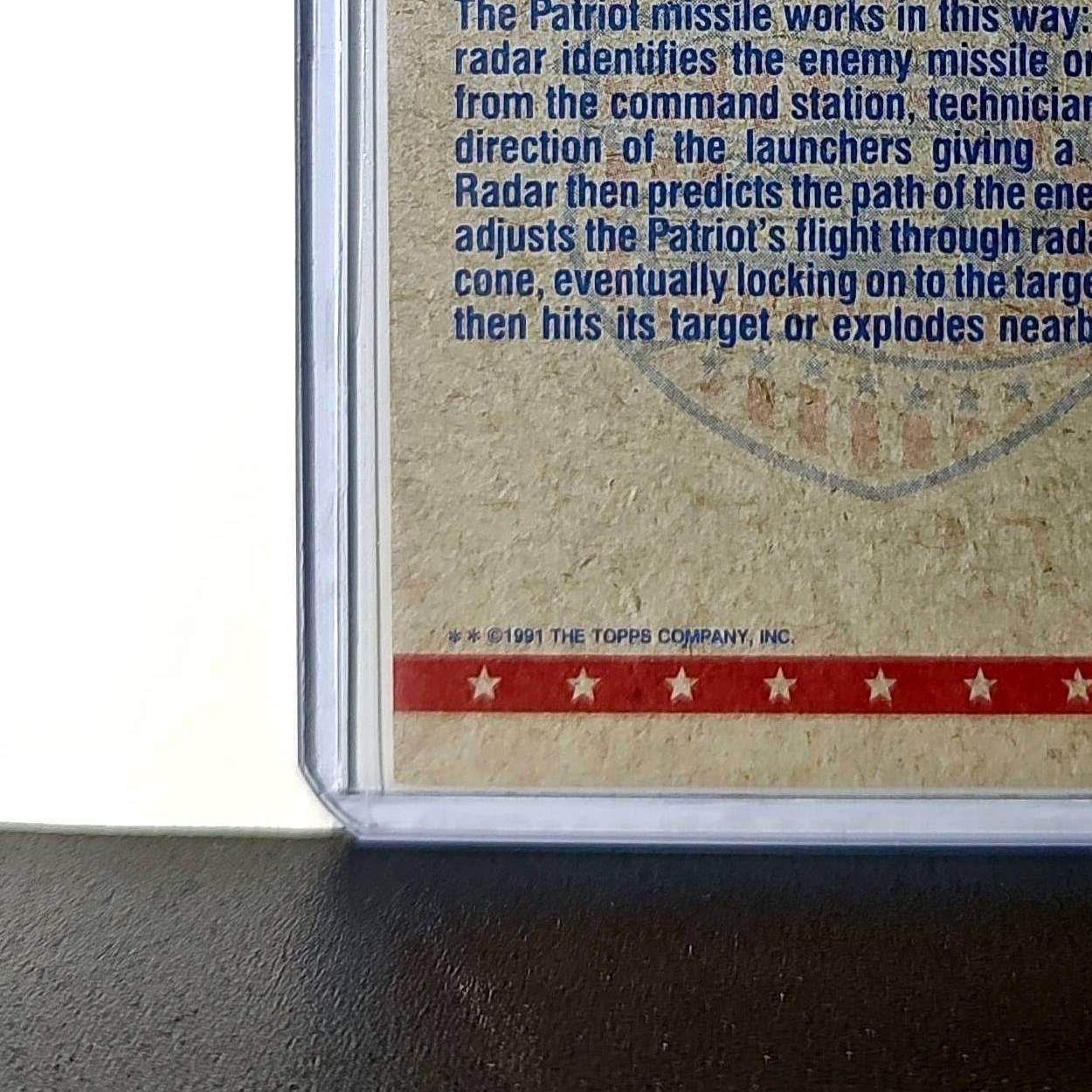 Patriot Missile Command 1991 Topps Desert Storm #77 Card