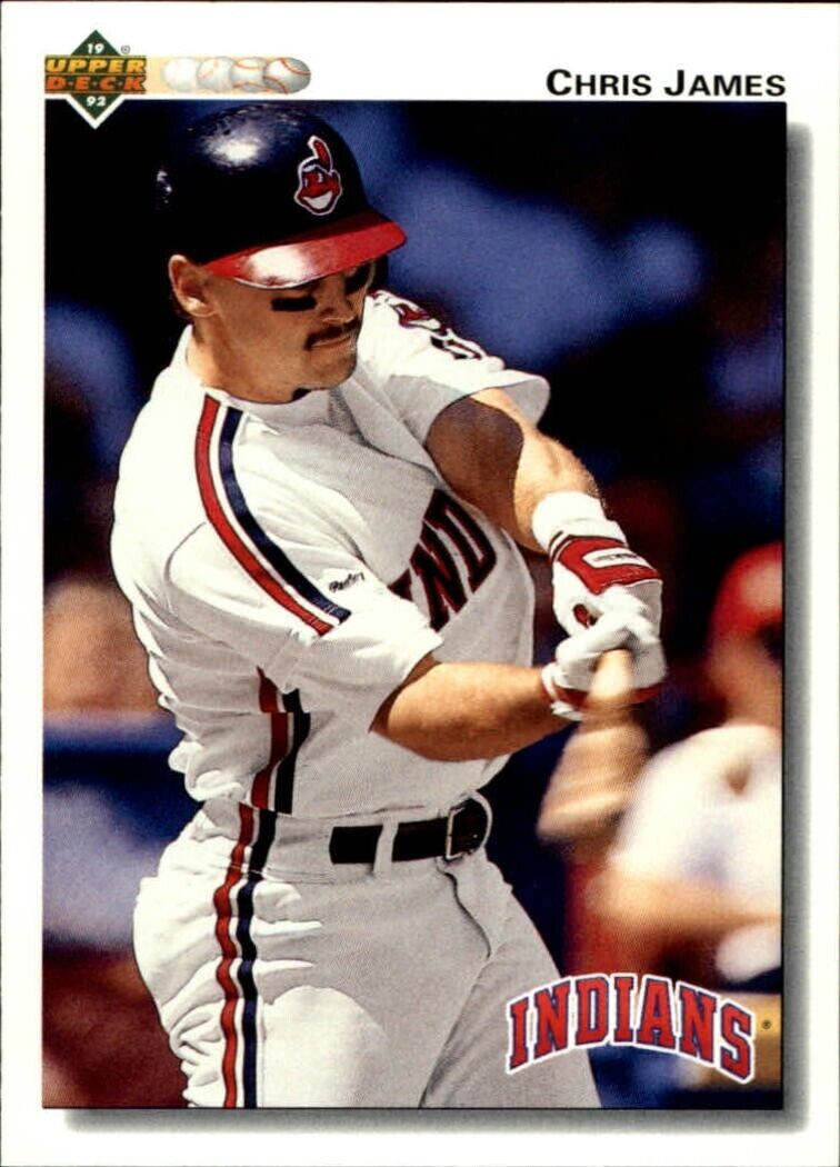 Chris James 1992 Upper Deck MLB #560 Baseball Card Cleveland Indians