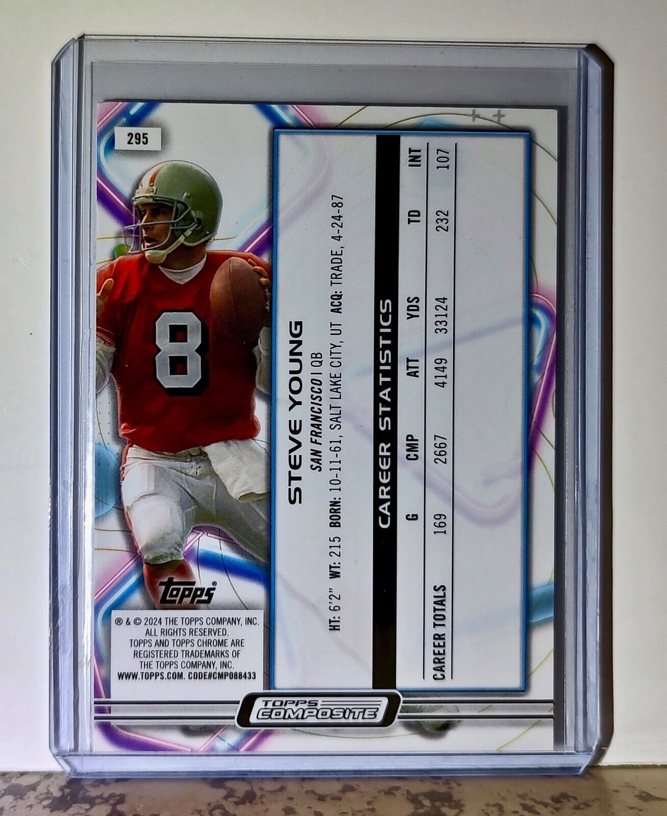 Steve Young 2023 Topps Chrome Cosmic NFL #295 Football Card San Francisco 49ers