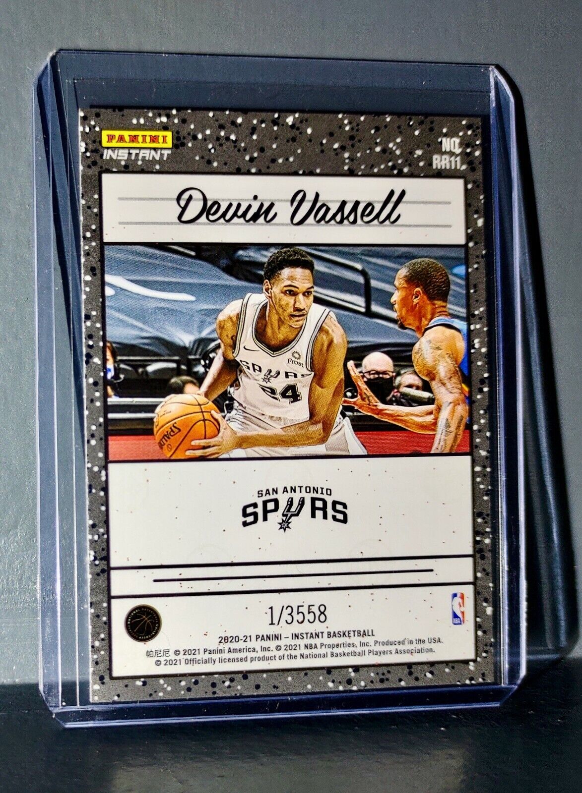 Devin Vassell 2020-2021 Panini NBA Instant #11 Rated Rookie Retro Card 1/3558