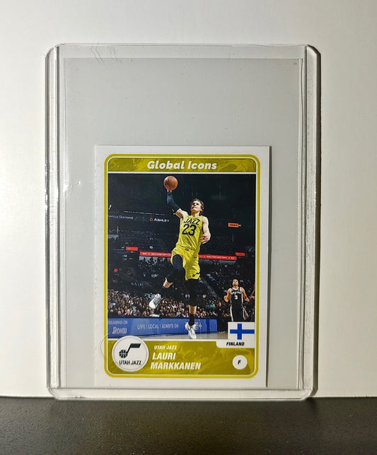 Lauri Markkanen 2023-24 Panini NBA #78 Global Icons Sticker Utah Jazz