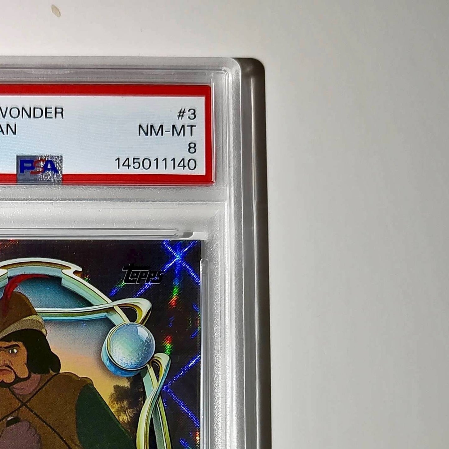The Huntsman 2025 Topps Disney #3 Winter Snow White and the Seven Dwarfs PSA 8
