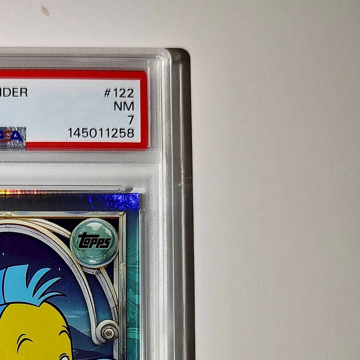 Flounder 2025 Topps Disney Wonder #122 Diamond Card The Little Mermaid PSA 7